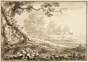 Landscape with Man Driving a Cow by Arthur Devis
